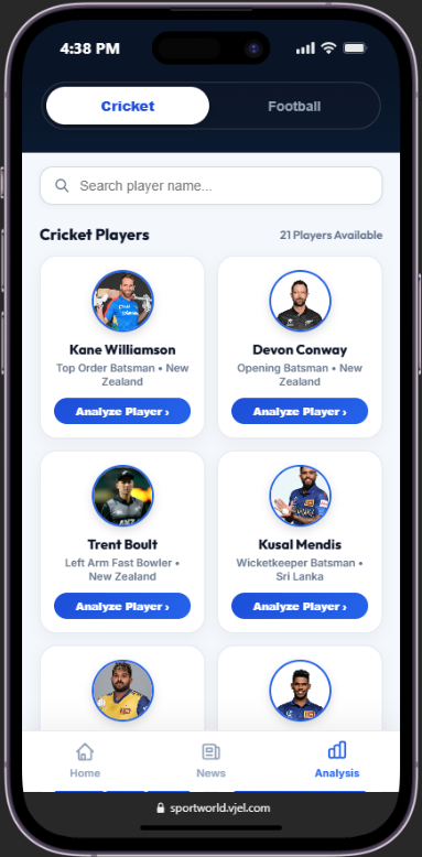 SportWorld Showcase App 4